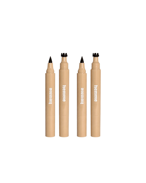 Hemme Freckle Duo: two Dual Ended Freckle Pens in Biscuit and Coffee